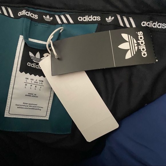 NEW ADIDAS Originals sz L Men's Snow Chino Pants Teal - Picture 5 of 7